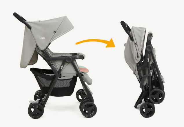 Carucior de gemeni Aire Twin, Pebble, Joie